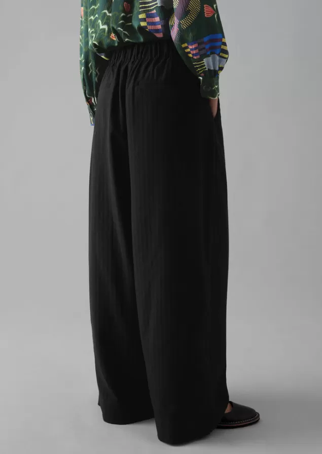 Women Toast Corinne Wool Cotton Herringbone Wide Leg Trousers