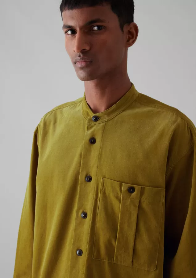 Toast Dropped Shoulder Organic Cord Grandad Shirt
