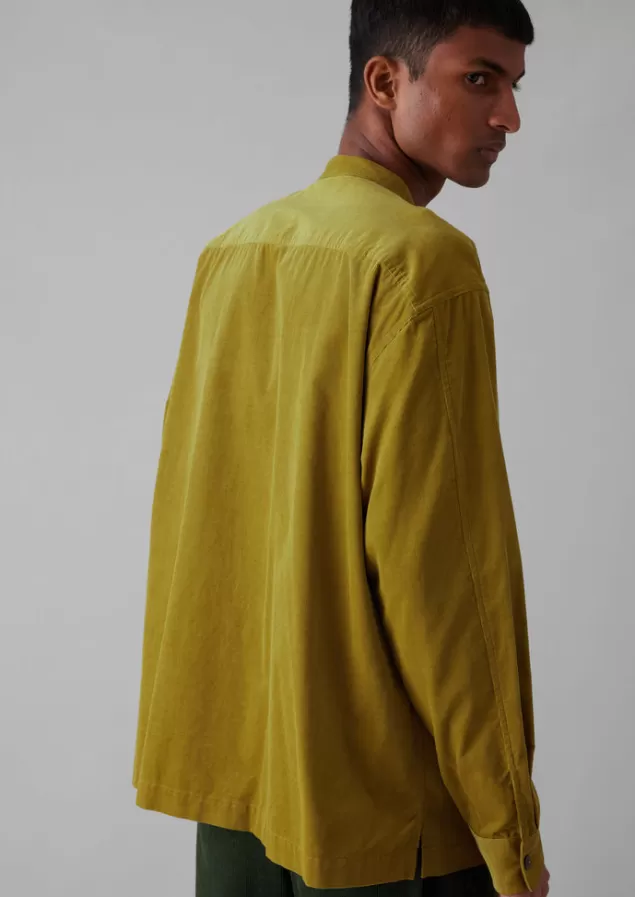Toast Dropped Shoulder Organic Cord Grandad Shirt